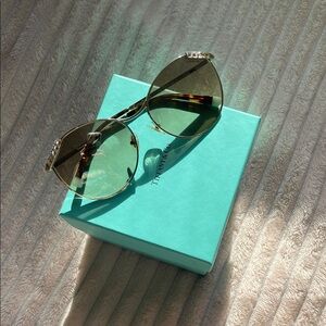 Authentic Tiffany & Co. Gold Frames with Green Lenses